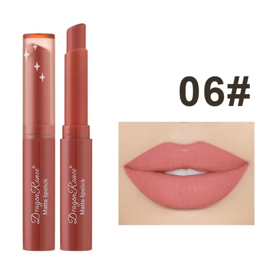 Rouge à Lèvres Mat Velours Waterproof – 12 Teintes TechVisio