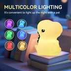 Veilleuse Dinosaure – Lumière Colorée ou Chaude, Minuterie & Rechargeable TechVisio