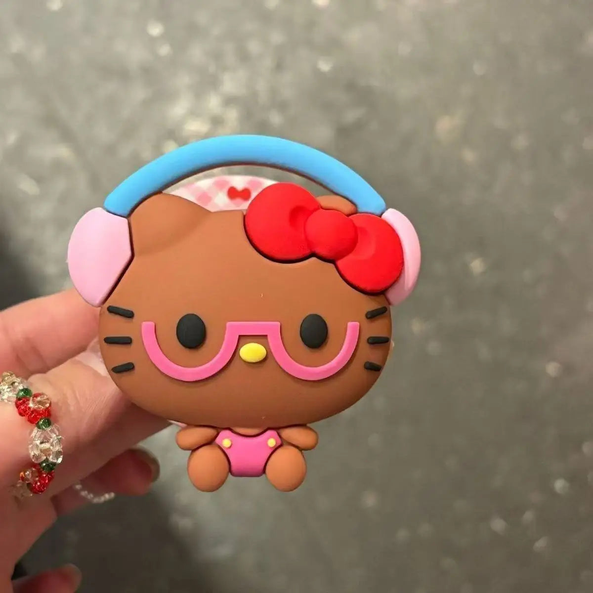 Support Téléphone Magnétique MagSafe Kawaii 3D – Silicone Pliable