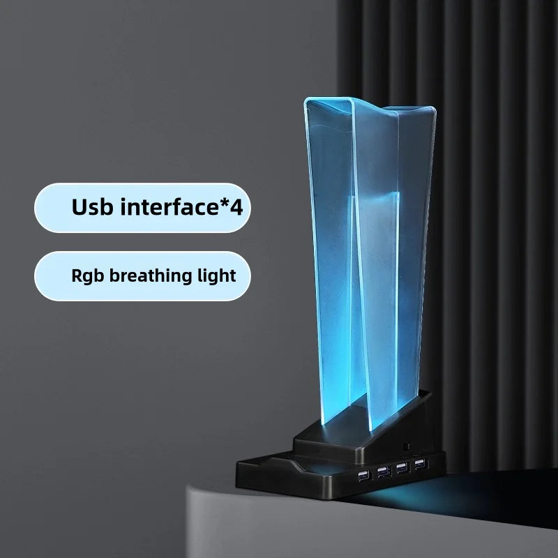 Support Casque Gaming ITLY A12 D2 PRO – RGB | Hub USB | Écran LED | Transparent