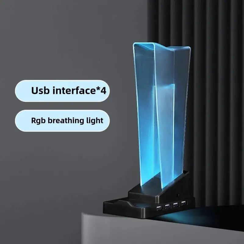Support Casque Gaming ITLY A12 D2 PRO – RGB | Hub USB | Écran LED | Transparent TechVisio