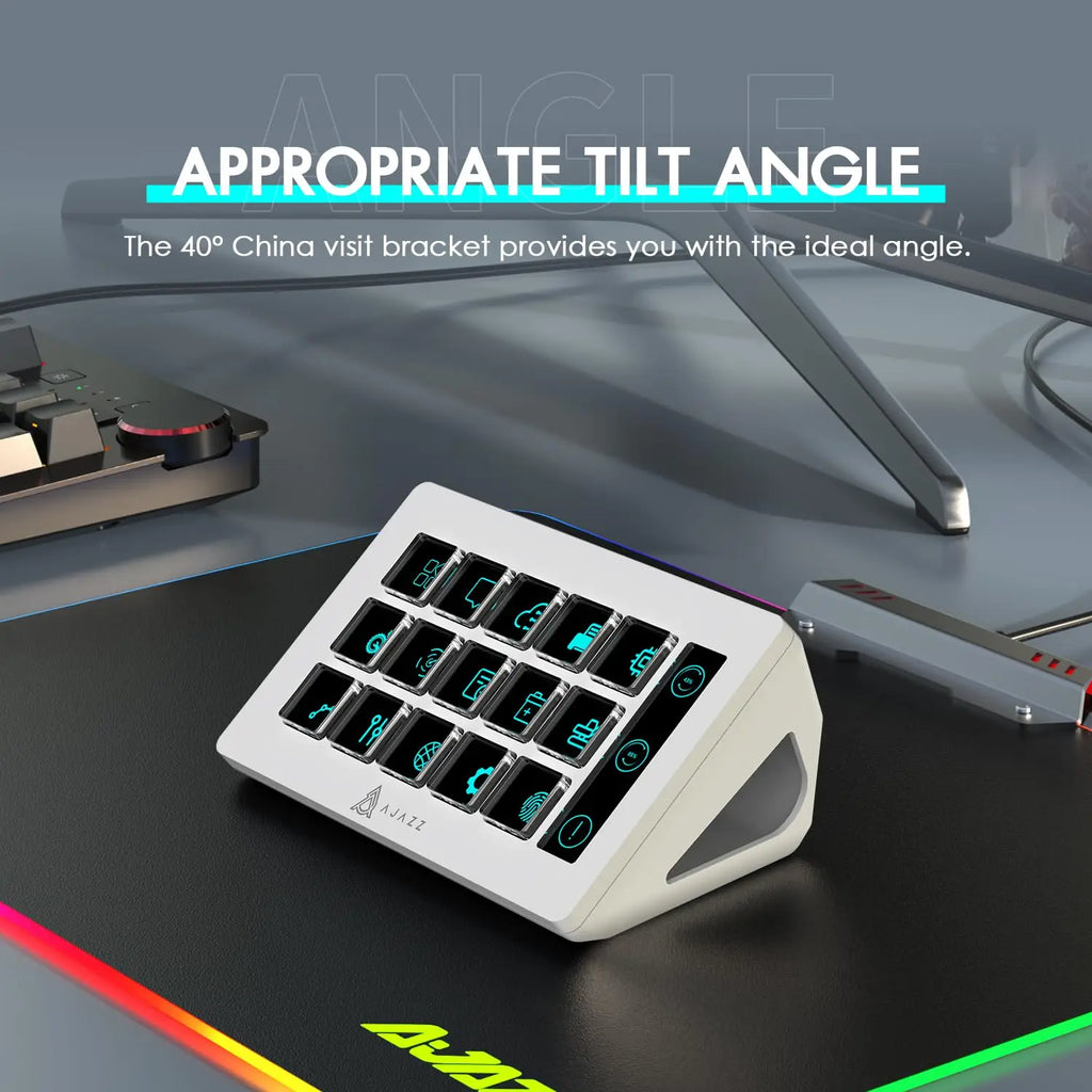 AJAZZ AKP153 – Stream Deck mit 15 Tasten und seitlichem RGB-Bildschirm