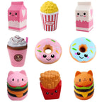 Jumbo Kawaii Squishy Toys Slow Rising Squeeze PU Popcorn Animals Anti Stress Relief Squishies Toy For Children Kids Xmas Gift TechVisio