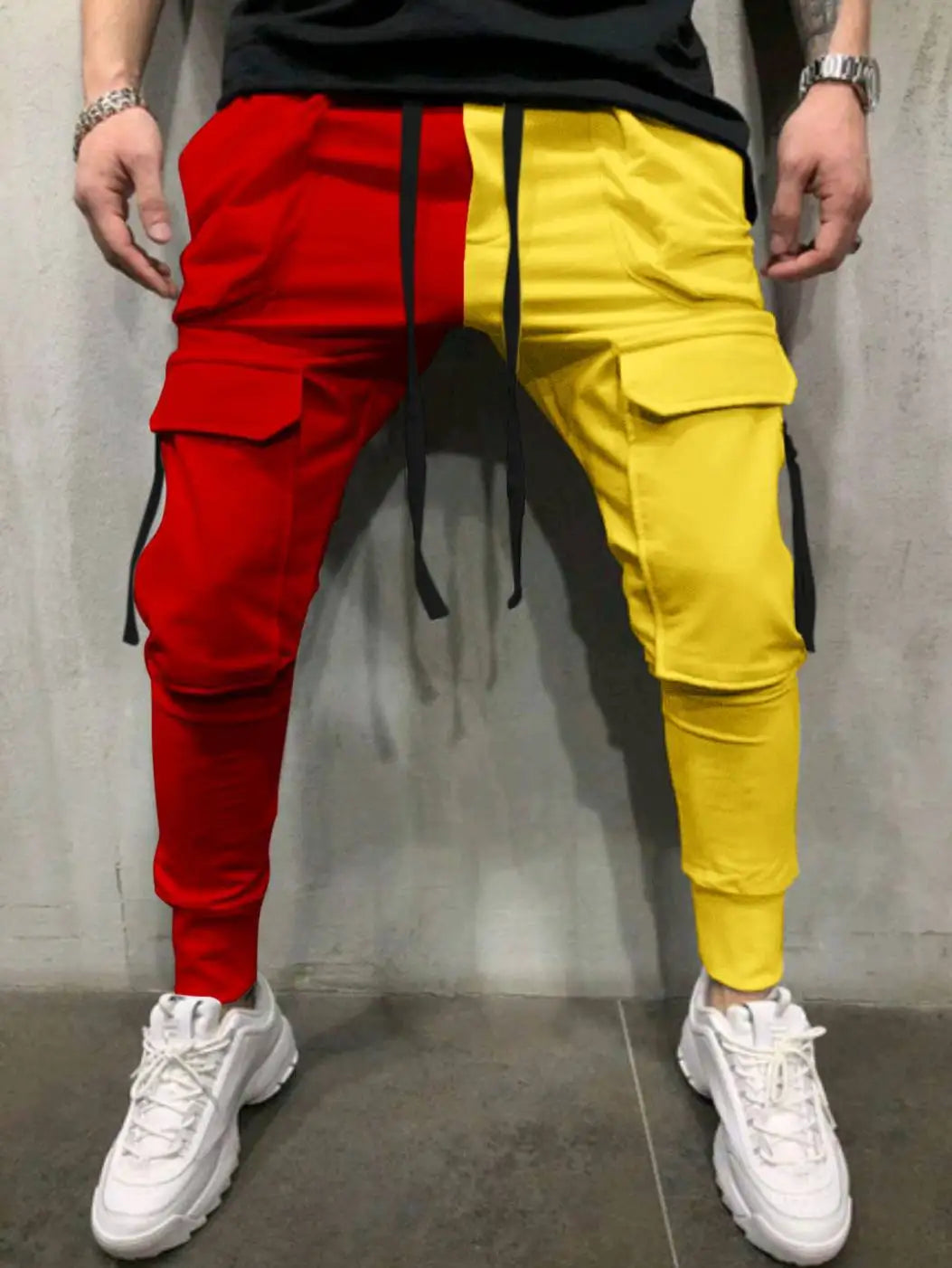 Thin Streetwear Casual Pants Men Ribbons Harem Jogging Pants Male Slim Fit Spring Cargo Pants Multi-Pockets Women Trouser K1299 TechVisio