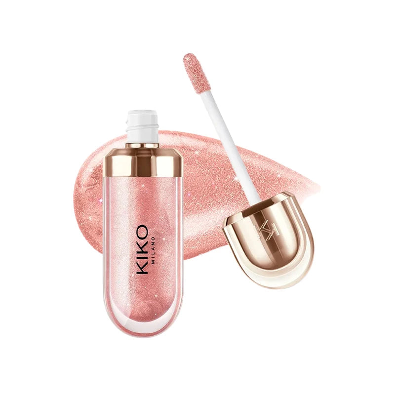 Original Kiko 3D Mirror Lip Glaze Waterproof Non Fading and Non Stick Cup Gentle Bean Paste Color Fine Shiny Point Charm Red TechVisio