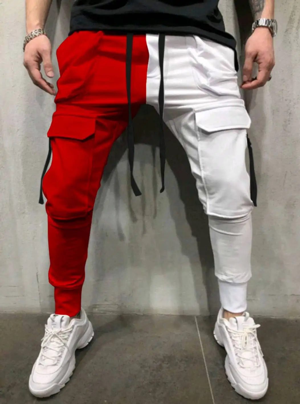 Thin Streetwear Casual Pants Men Ribbons Harem Jogging Pants Male Slim Fit Spring Cargo Pants Multi-Pockets Women Trouser K1299 TechVisio