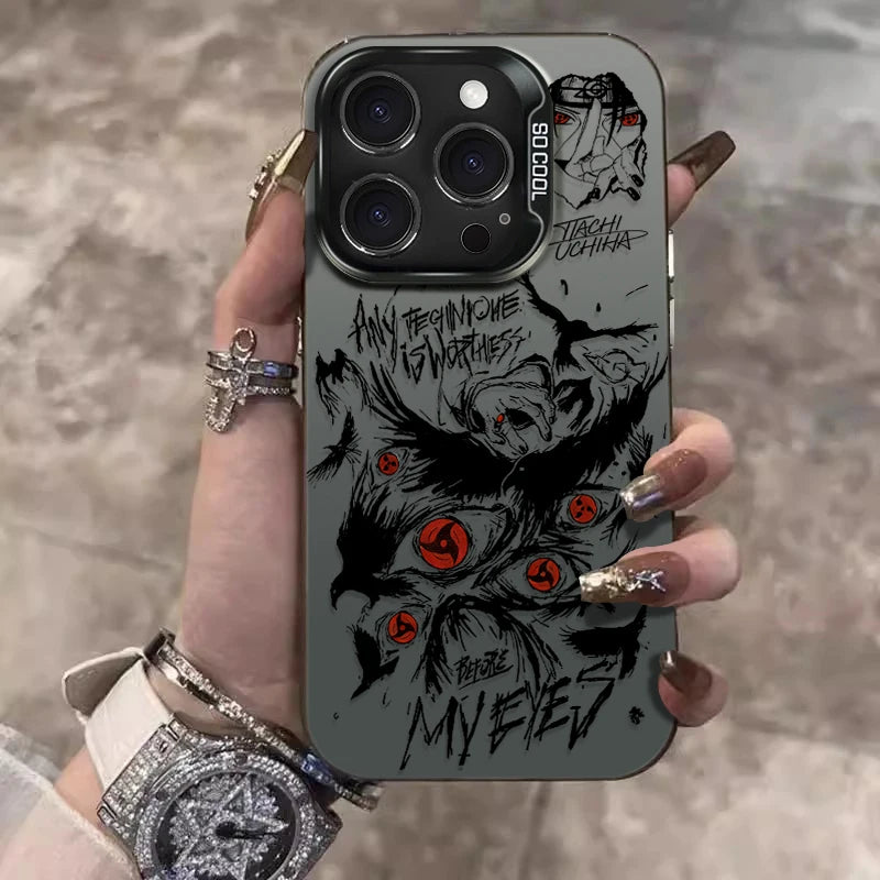 iPhone Naruto Hülle – Uchiha Itachi, PC+TPU Stoßfest, iPhone X bis 17 Pro Max