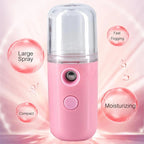 Nano Mister 30 ml Mini Face Humidifier Portable Facial Sprayer USB Rechargeable Handy Skin Care Machine for Face Hydrating TechVisio