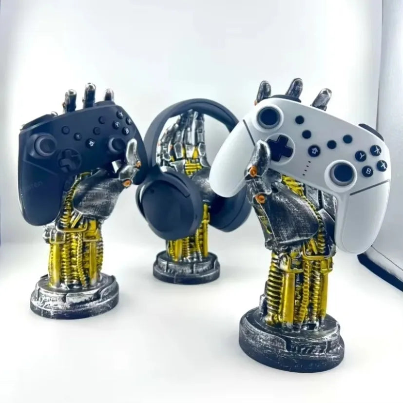 Support Manette & Casque Cyberpunk Bras Robot – PS4, PS5, Switch