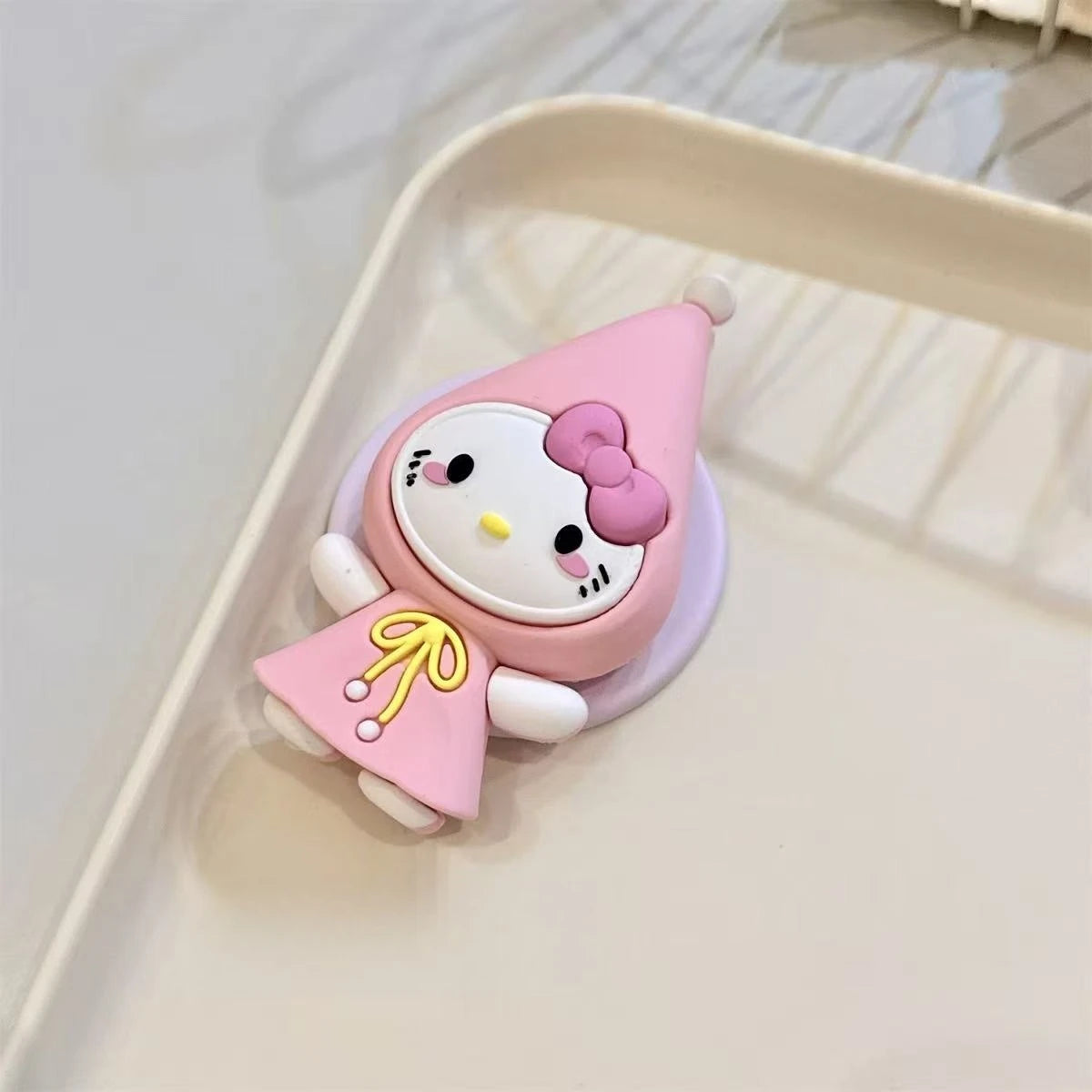 Support Téléphone Magnétique MagSafe Kawaii 3D – Silicone Pliable