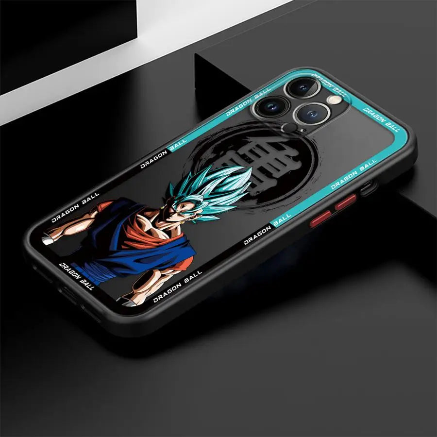 Soft Edge Case for iPhone 13 Mini 11 11 Plus 16 12 15 Pro MAX 14 XS 8 7 SE XR 16 Plus 12Pro 14Pro Hot Blooded Anime Goku TechVisio