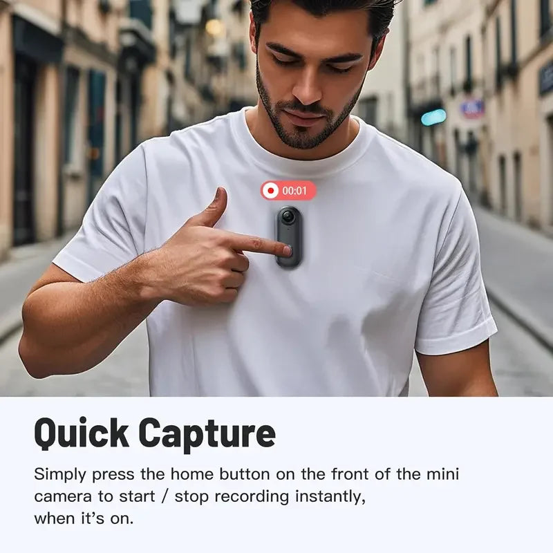 Kaysunlink H88 Mini Bodycam – 4K/1080p, WLAN, Magnetclip, Kopfhörer & Motorrad