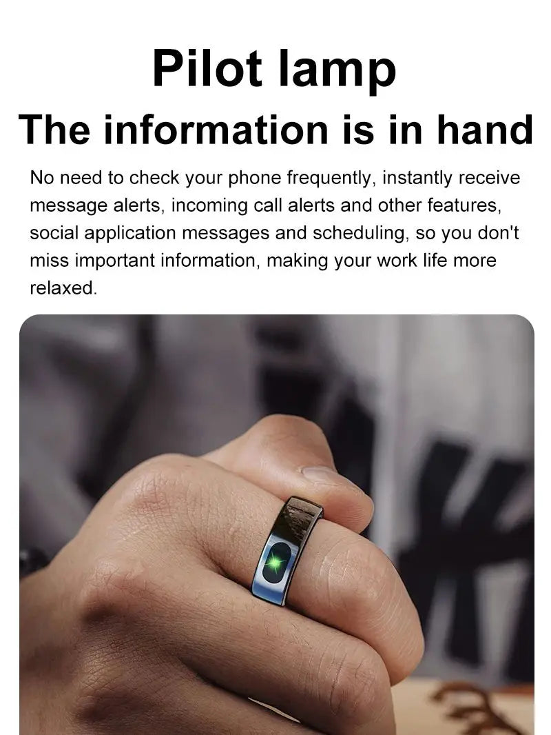 Connected Ring R08 – Health Tracking, Temperature, 5ATM | Gold, Silver, Black