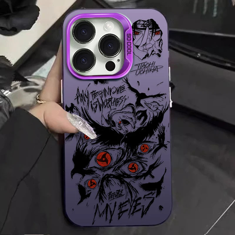 iPhone Naruto Hülle – Uchiha Itachi, PC+TPU Stoßfest, iPhone X bis 17 Pro Max