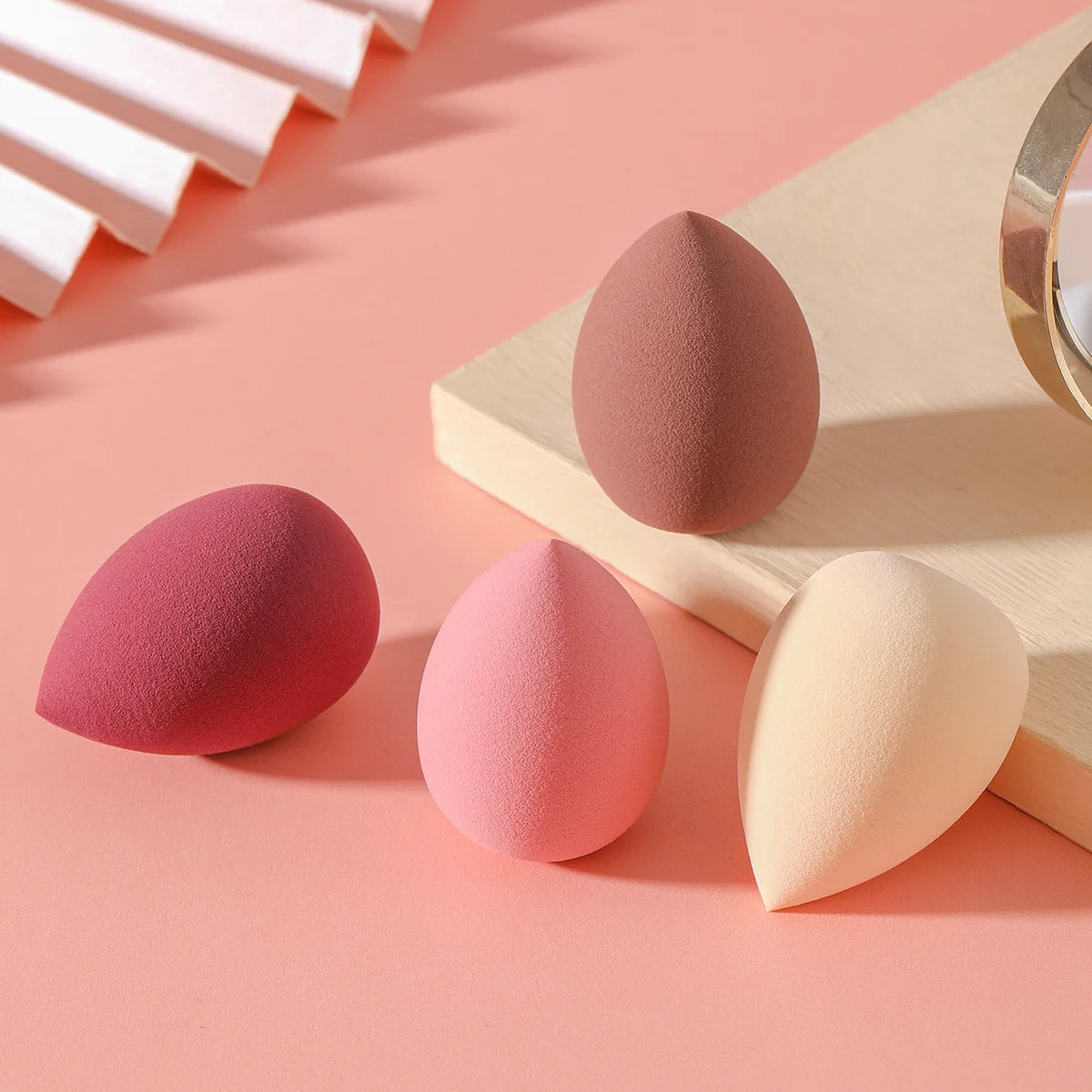 Lot 4 Éponges Maquillage Beauty Blender – 5 Couleurs