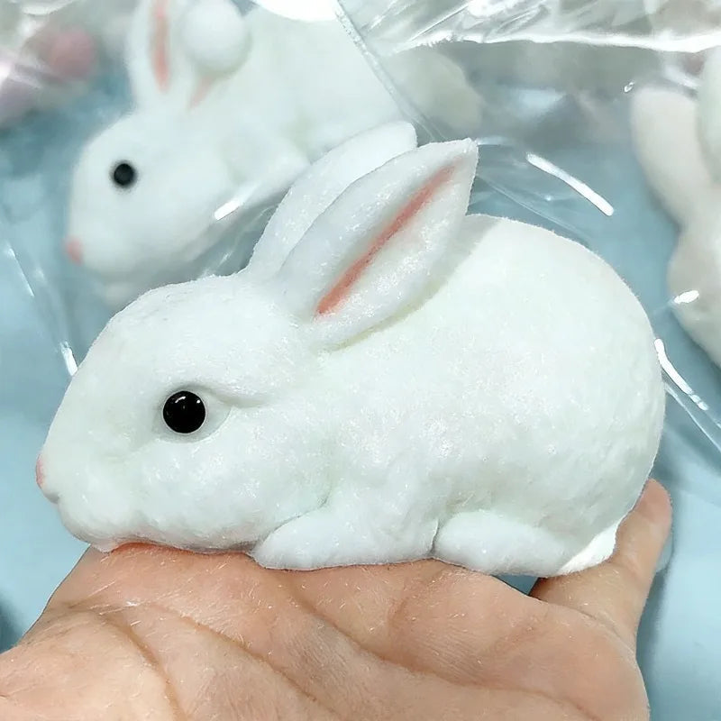 Squishy Lapin Kawaii Blanc Ultra-Doux Anti-Stress TechVisio