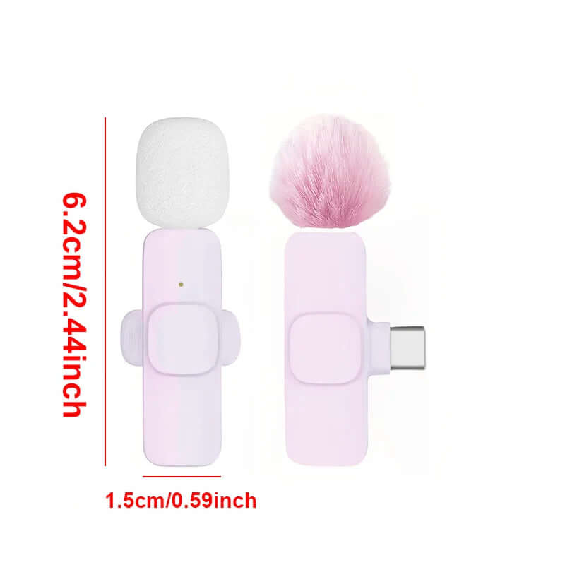 Micro Lavalier Sans Fil Basix — Anti-bruit iPhone USB-C Android TechVisio