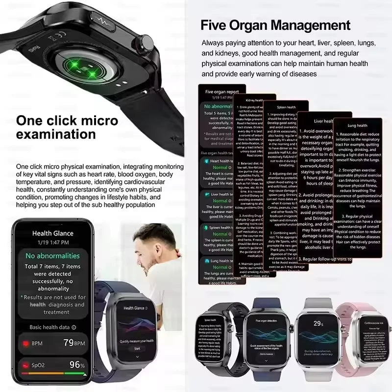 Smartwatch Gesundheit KI – EKG, SpO2, AMOLED, IP68