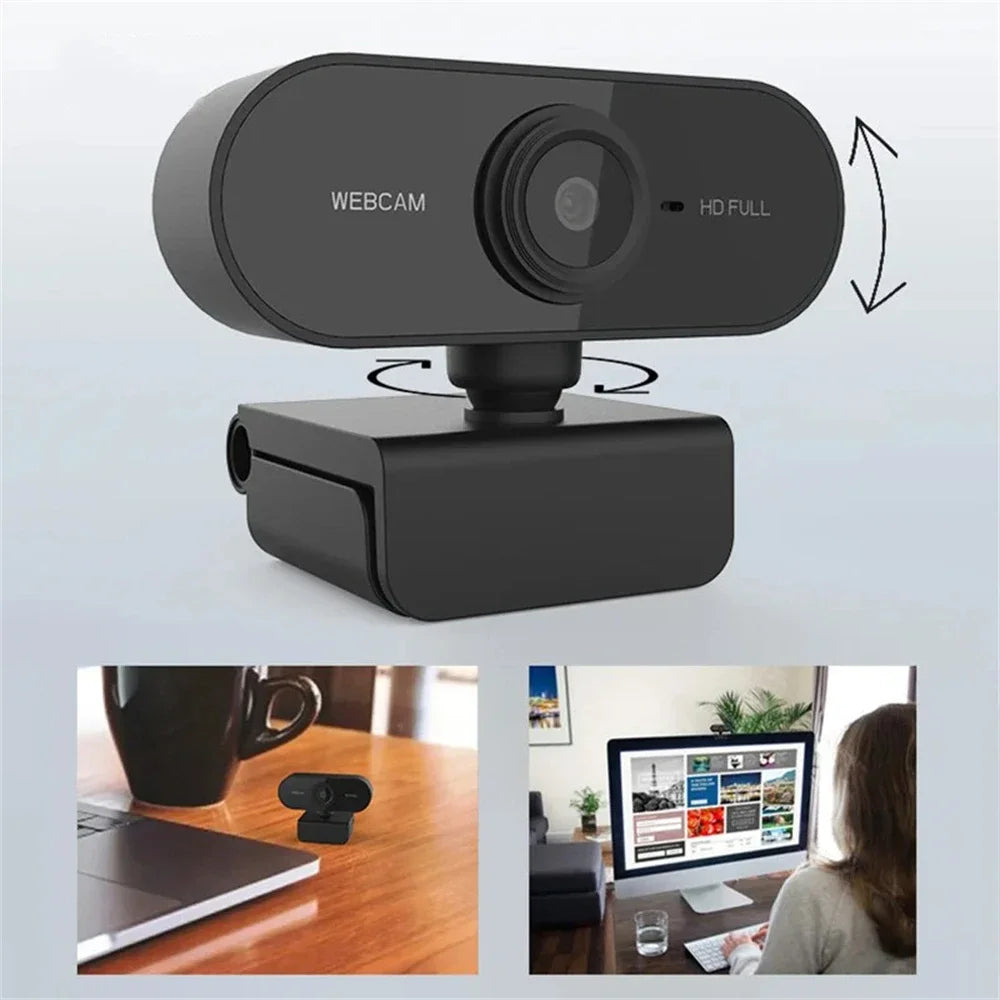 Webcam USB HD Autofocus – 480P à 2K, Micro Intégré, PC/Laptop/Mac