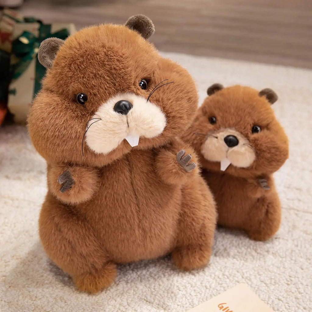 Chubby Marmot Plush Toys 22-45CM Fluffy Cartoon Groundhog Doll Warm Appease Doll for Children Lovely Home Decor Girls Gift TechVisio