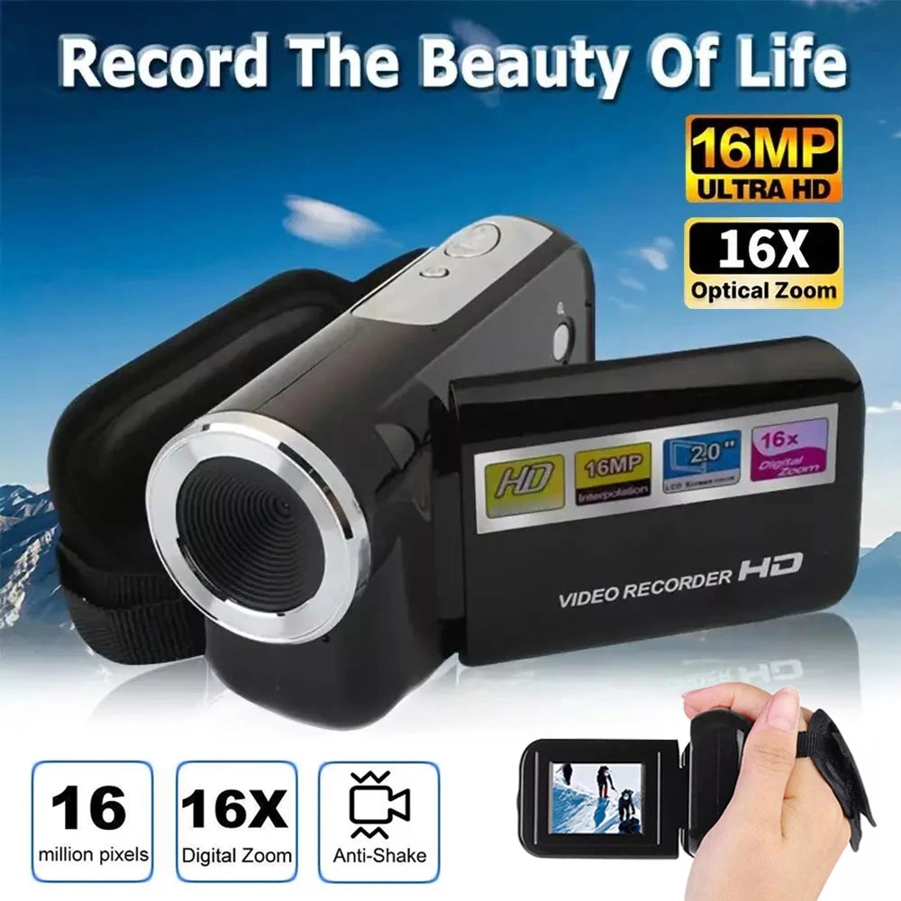 1080P HD Digital Camera – 16MP | 2.4" Rotatable Screen | Vlog & Selfie