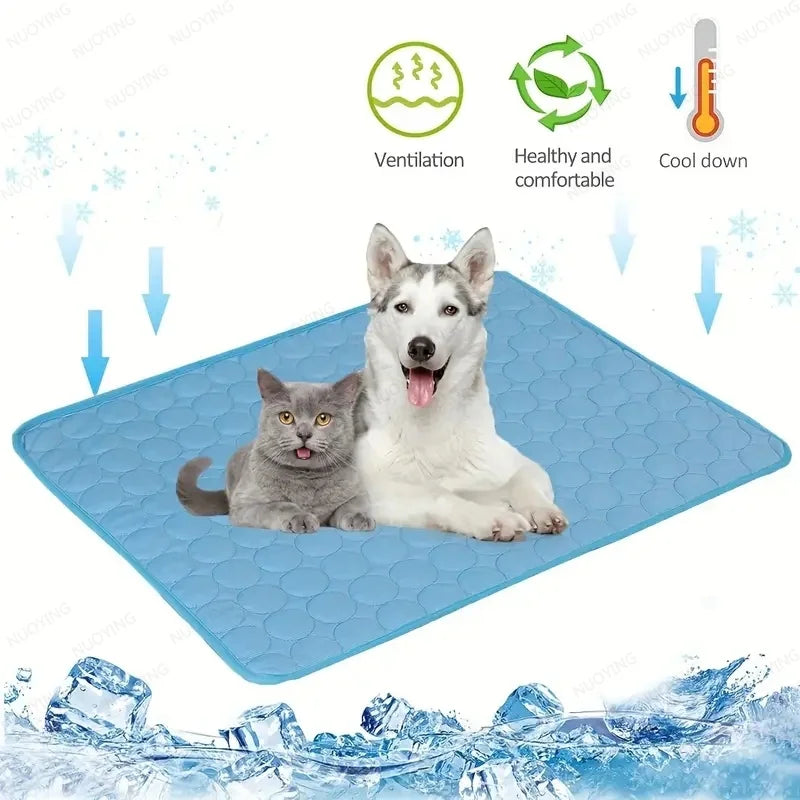 Extra Large Size Summer Pet Cooling Mat, Durable Ice Pad & Breathable Cool Bed, Comfortable Cool Blanket for Small Large Dogs Cats, Practical Pet Supplies for Home Sofa TechVisio
