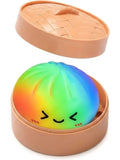 Rainbow Color Dumpling Squishy Toy with Bamboo Slow Rising Stress Relief Fidget Ball Soft Squeeze Toys for Adults & Kids TechVisio