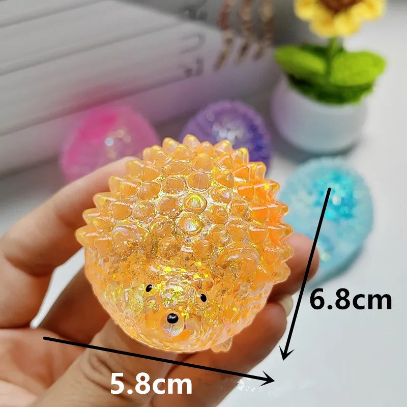 Datgo Anti-Stress-Glitzer-Squishy-Kaninchen – TPR langsamer Rückprall, sensorisches Spielzeug für Kinder & Erwachsene