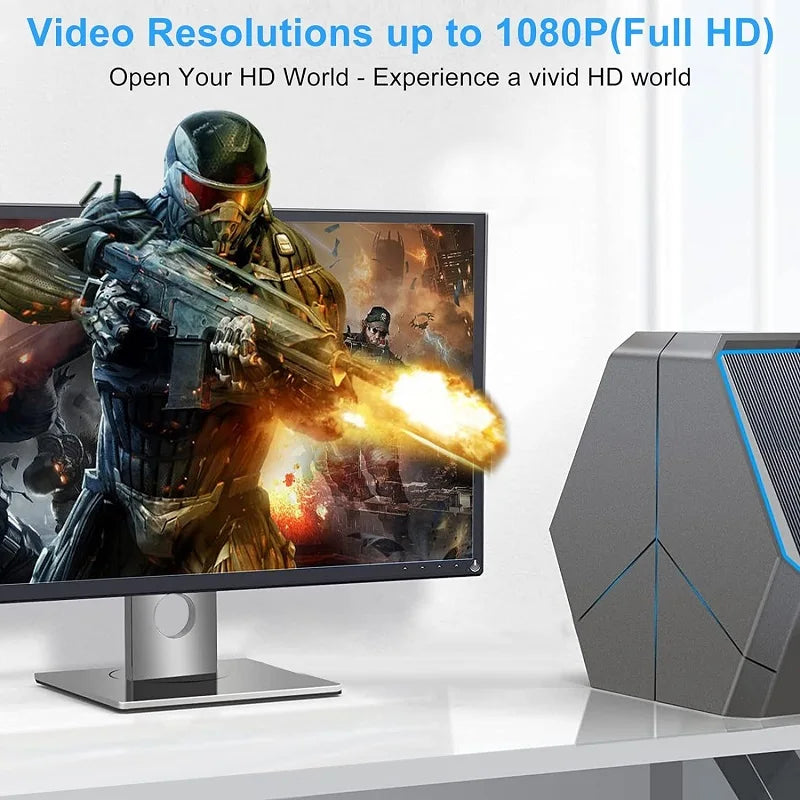 SHULIANCABLE DVI-D to VGA Cable – 1080P | Plug & Play | 1m to 5m