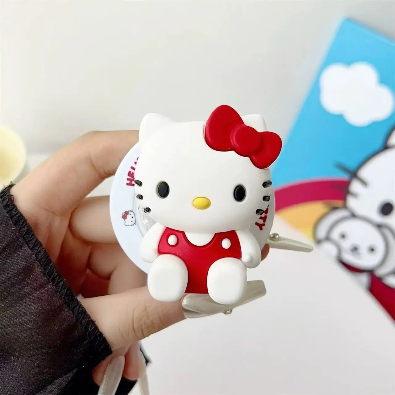 Support Téléphone Magnétique MagSafe Kawaii 3D – Silicone Pliable