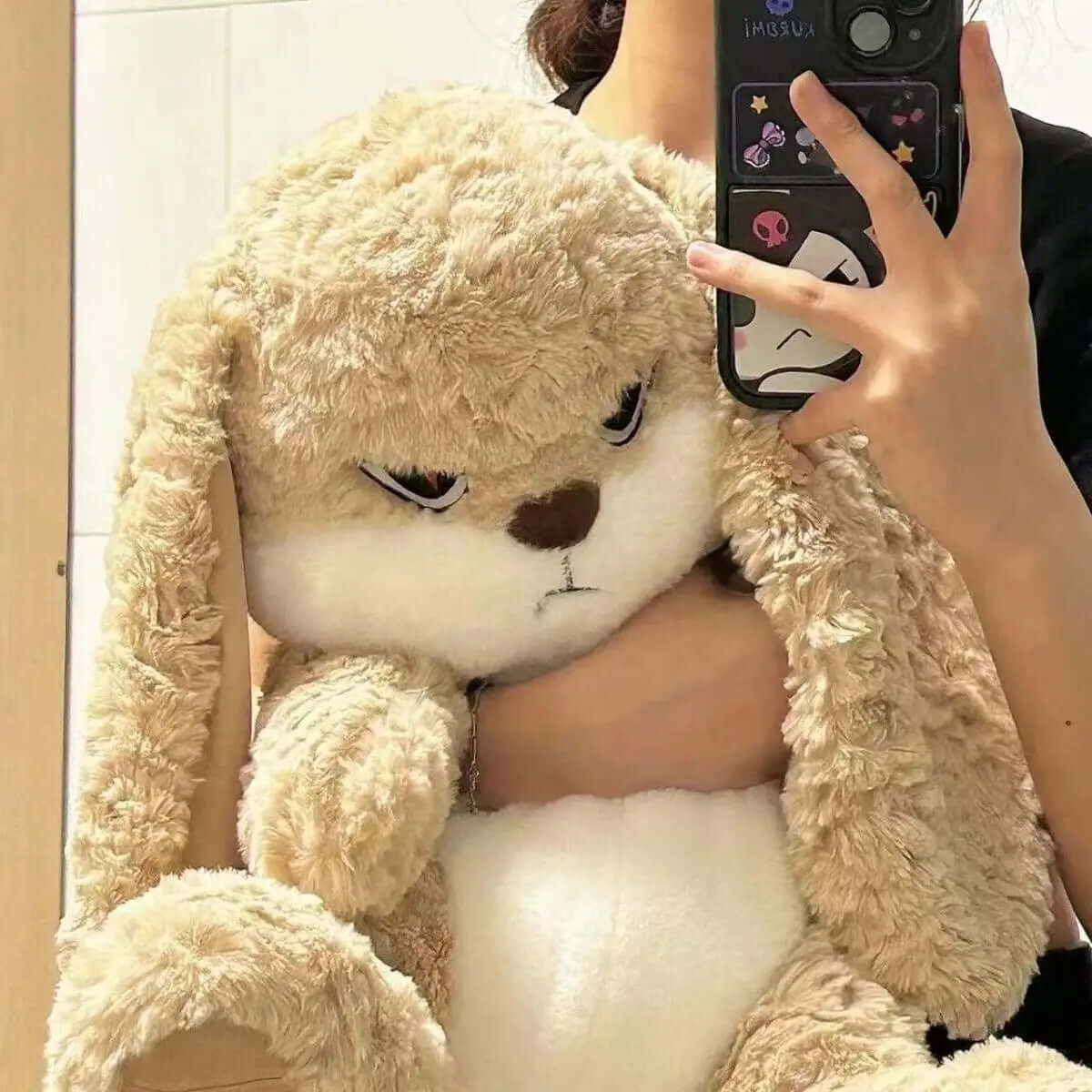 Peluche Lapin Kawaii Colère – Jouet Doux Géant 30 & 38 cm TechVisio