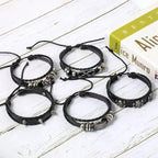 Set 5 Bracelets Punk Cuir Tressés TechVisio