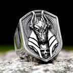 Bague Anubis Dieu Égyptien Vikingar Lin