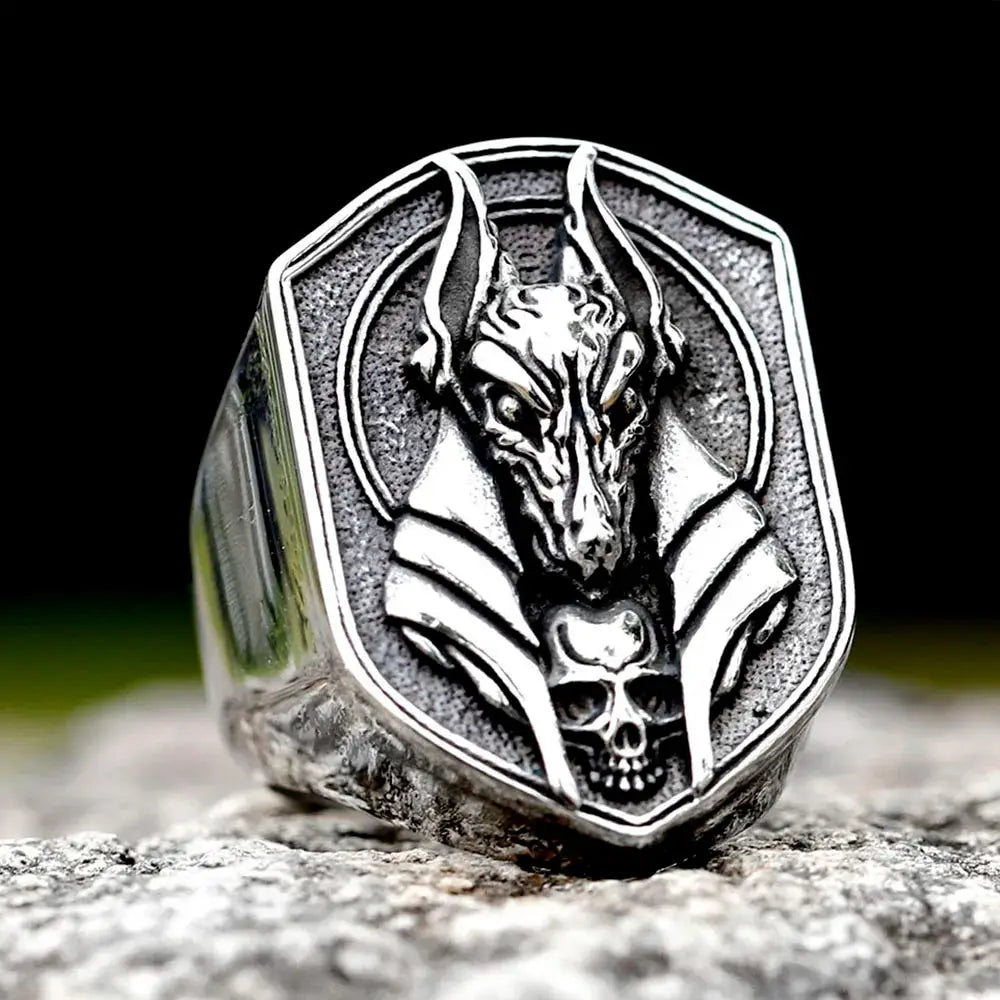 Bague Anubis Dieu Égyptien Vikingar Lin