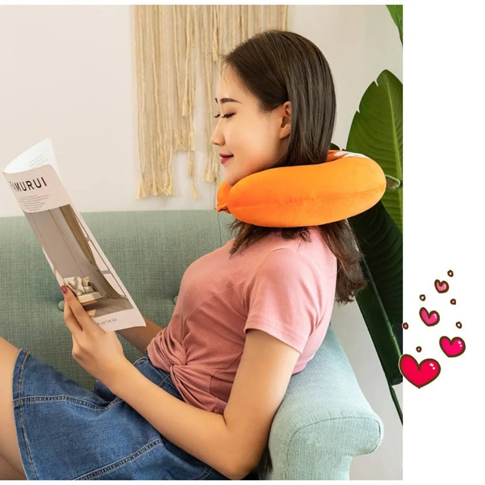 Oreiller de Voyage en U Peluche Animaux – Adulte & Enfant