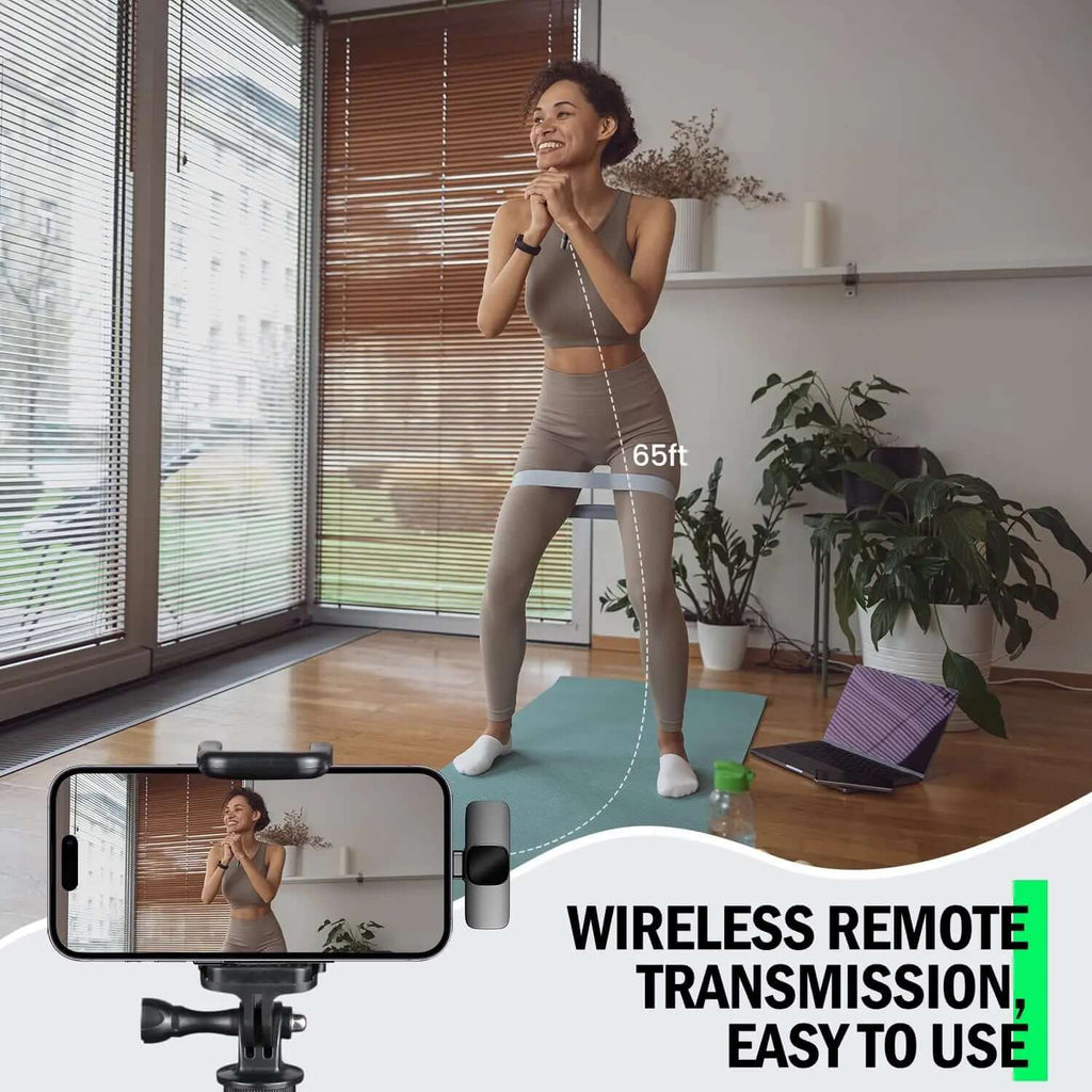Micro Lavalier Sans Fil 2.4G Basix — Anti-bruit iPhone Android TechVisio