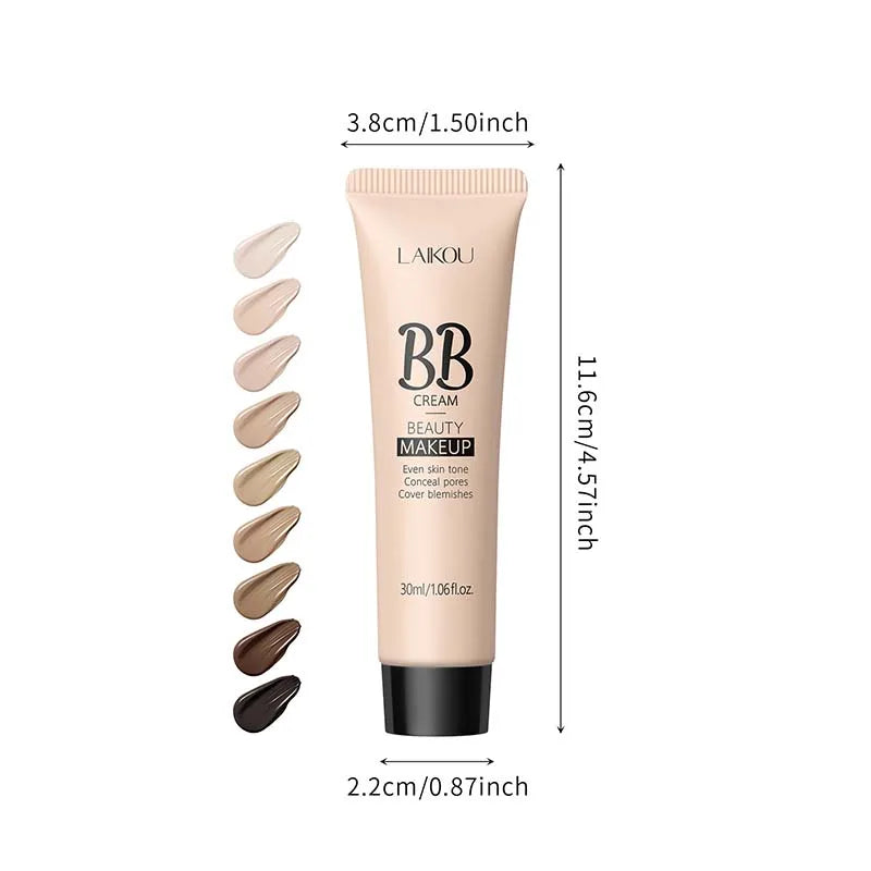BB Cream Base Makeup Long Lasting Waterproof Brighten Skin Tone Cover Blemishes 30ml Concealer Foundation Liquid Face Makeup TechVisio