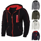 Men's Full Zip Hoodie Jacket Hooded Plain Pocket Sports Outdoor Daily Sports Hot Stamping Designer Basic Casual Sweatshirts TechVisio