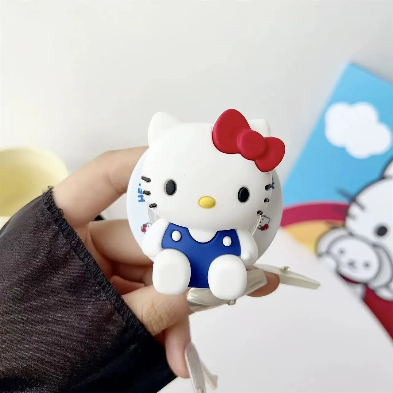 Support Téléphone Magnétique MagSafe Kawaii 3D – Silicone Pliable