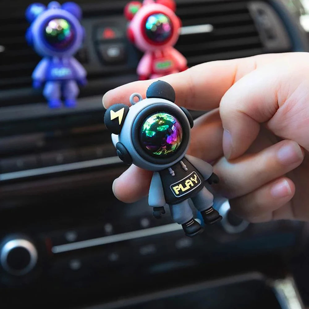 Clip Parfumé Voiture Astronaute – Grille Aération, Aromathérapie, 4 Coloris