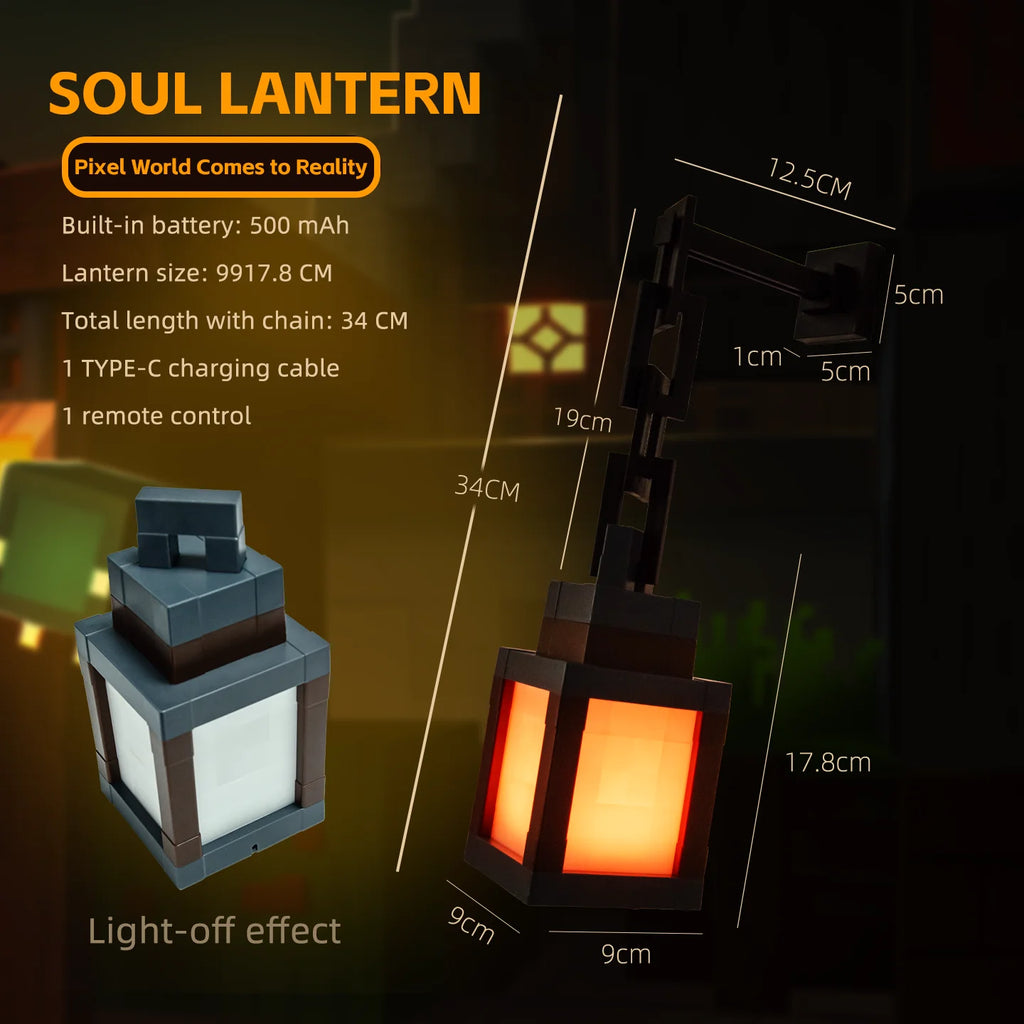 Pixel LED Lantern 16 Colors – USB DIY Night Light