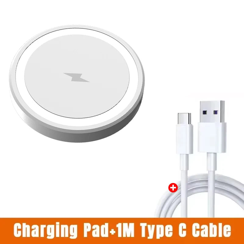 Mini Magnetic Wireless Charger Phone Pad For Magsafe iPhone 17 16 15 14 13 12 Pro Max Airpods 4 Pro Magnet Fast Charging Station TechVisio