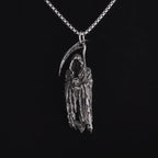 Hell Death Scythe Necklace Pendant Gothic Mysterious Devil Necklace Men\'s Personality Punk Retro Halloween Trend Jewelry TechVisio
