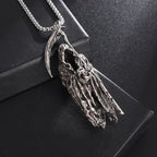 Hell Death Scythe Necklace Pendant Gothic Mysterious Devil Necklace Men\'s Personality Punk Retro Halloween Trend Jewelry TechVisio
