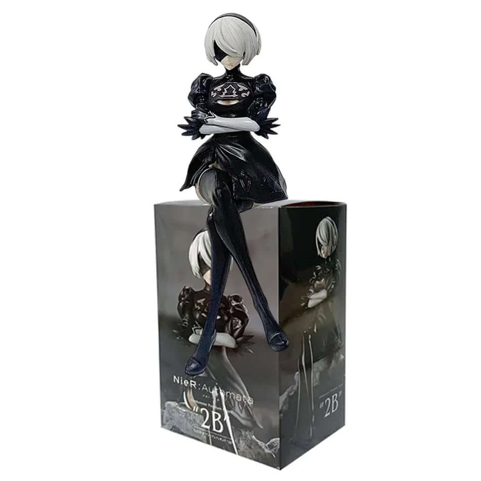 15Cm Anime Original SEGA Nier:automata Ver1.1A 2B Yorha No. 2 Type B Premium Chokonose Figure PVC Model Collectible Toys TechVisio
