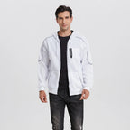 Men's Full Zip Hoodie Jacket Hooded Plain Pocket Sports Outdoor Daily Sports Hot Stamping Designer Basic Casual Sweatshirts TechVisio