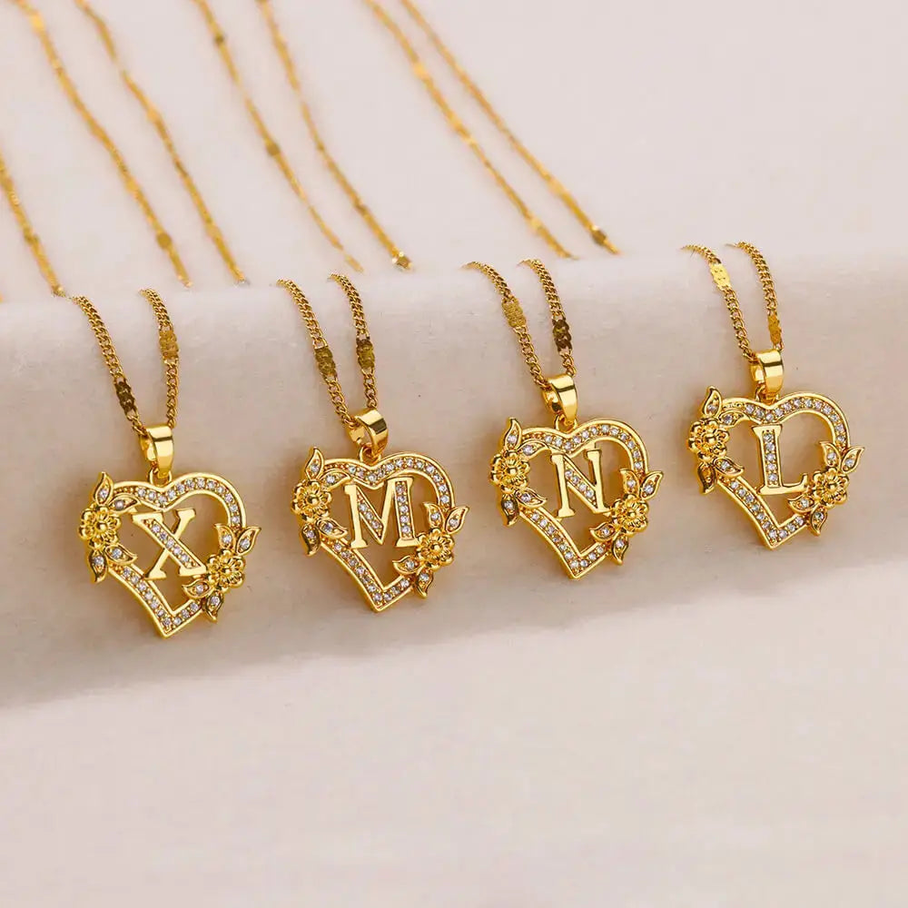 Collier Initiale Lettre Zircon HPTOTMG