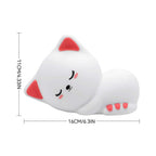Veilleuse Chat Endormi – Lumière Colorée ou Chaude, Variateur Tactile TechVisio