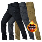 Men's Fleece Lined Winter Warm Tactical Pants Waterproof Hiking Casual Thermal Work Cargo Pants Insulated Skiing Outdoor Sports TechVisio