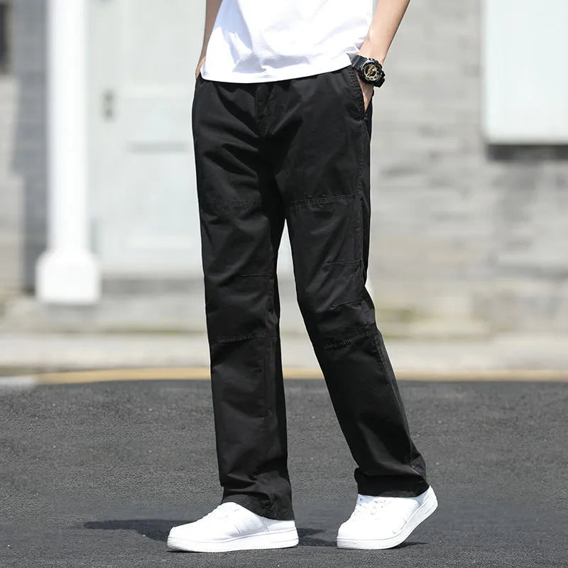 Men's Pants New Cargo Pants Outdoor Casual Pants Cotton Comfortable Thin Style Sweatpants Multi-Pocket Work Pants TechVisio